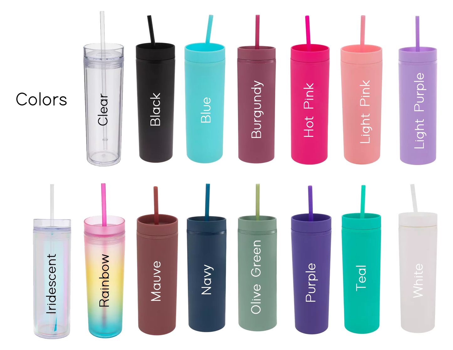 16oz "Slim Sips" – Personalized Skinny Tumbler