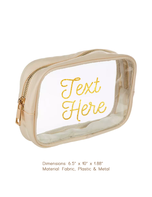 "Glam It Up" – Personalized Clear Makeup Pouch